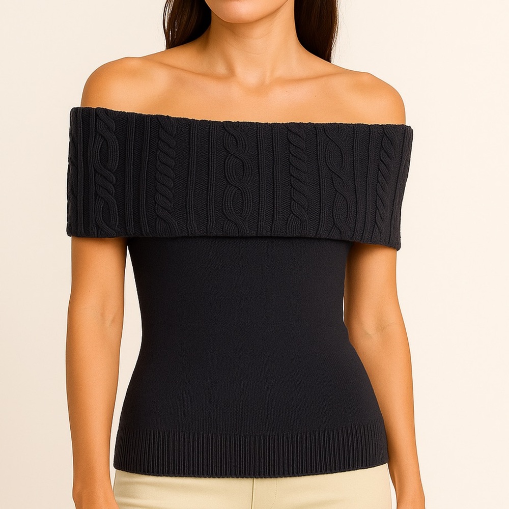 Dana Buchman Navy Blue Versatile Sweater - Picture 7 of 7